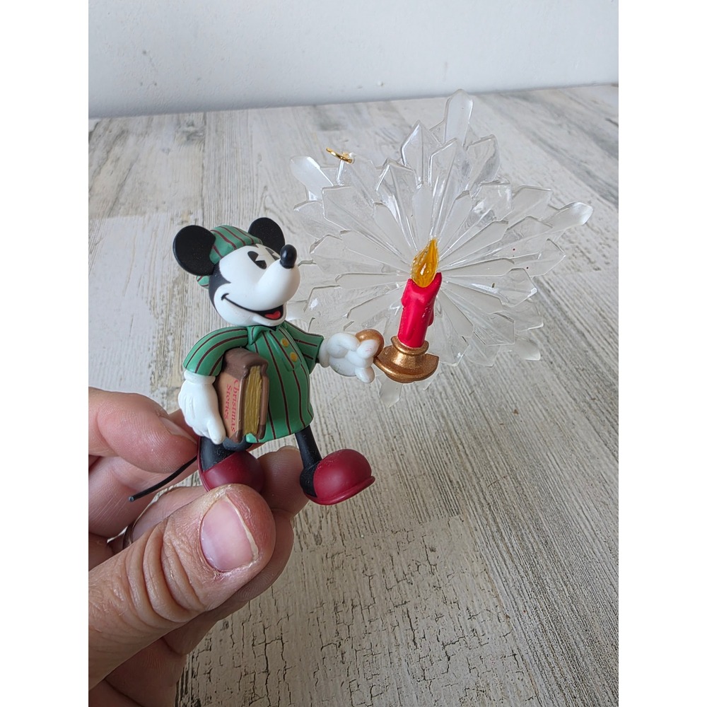 Vintage Disney Mickey bedtime reading mouse‎ candle ornament Xmas 2000 stories